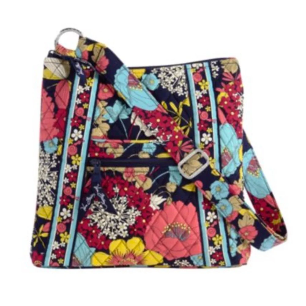Vera Bradley pink blue floral hipster bag